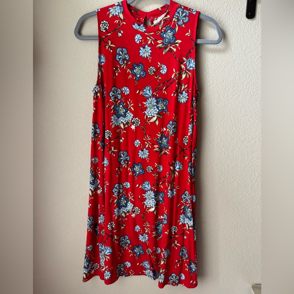 Loft print swing dress. Worn once.